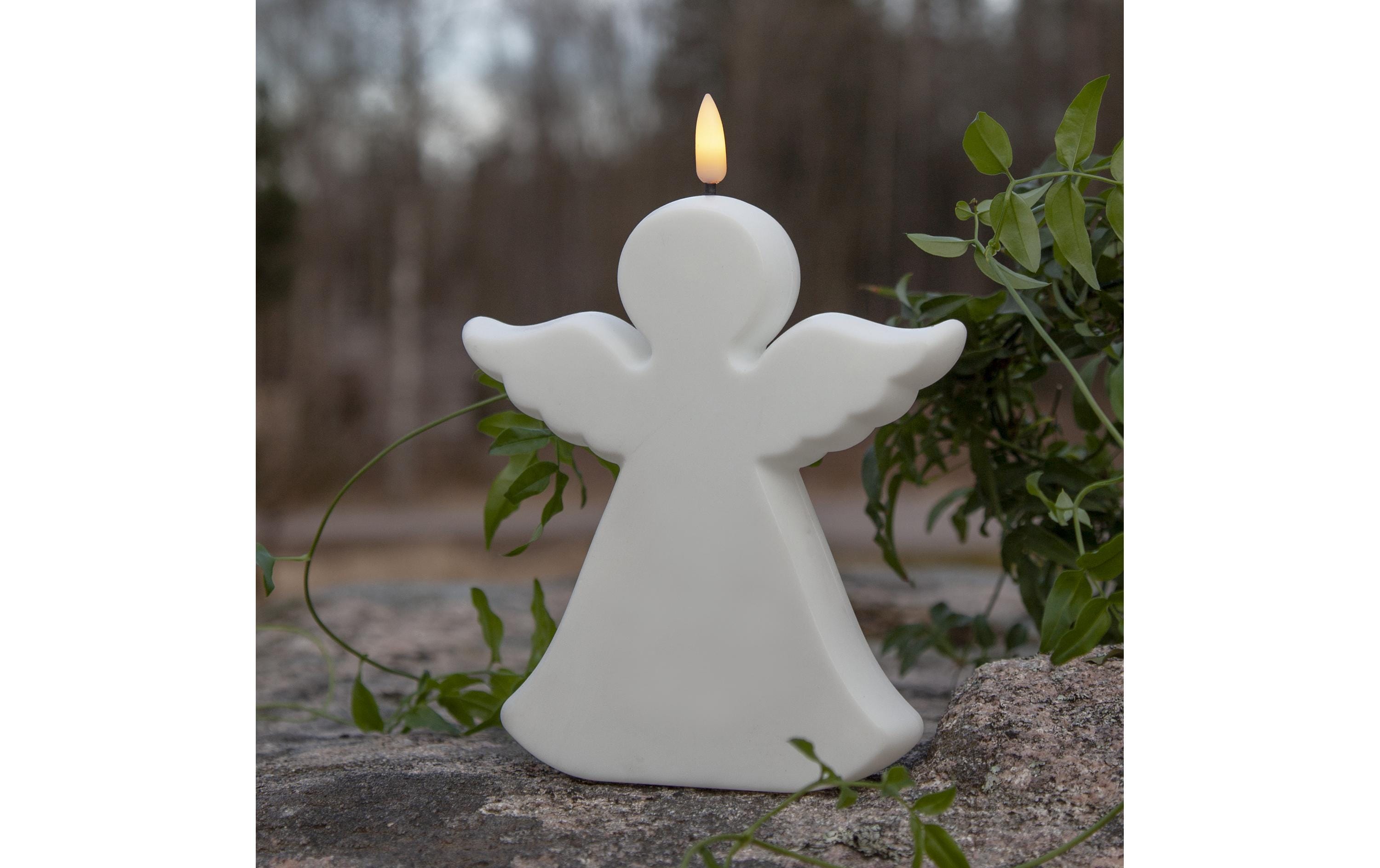 Star Trading LED Grabkerze Flamme Angel, Weiss Star Trading LED Grabkerze Flamme Angel, Weiss