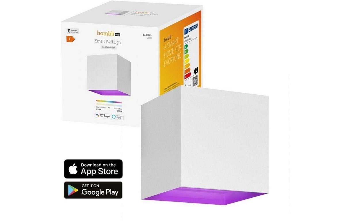 hombli Gartenleuchte Smart Wall Light 2 x 3W, RGB+CCT, Weiss
