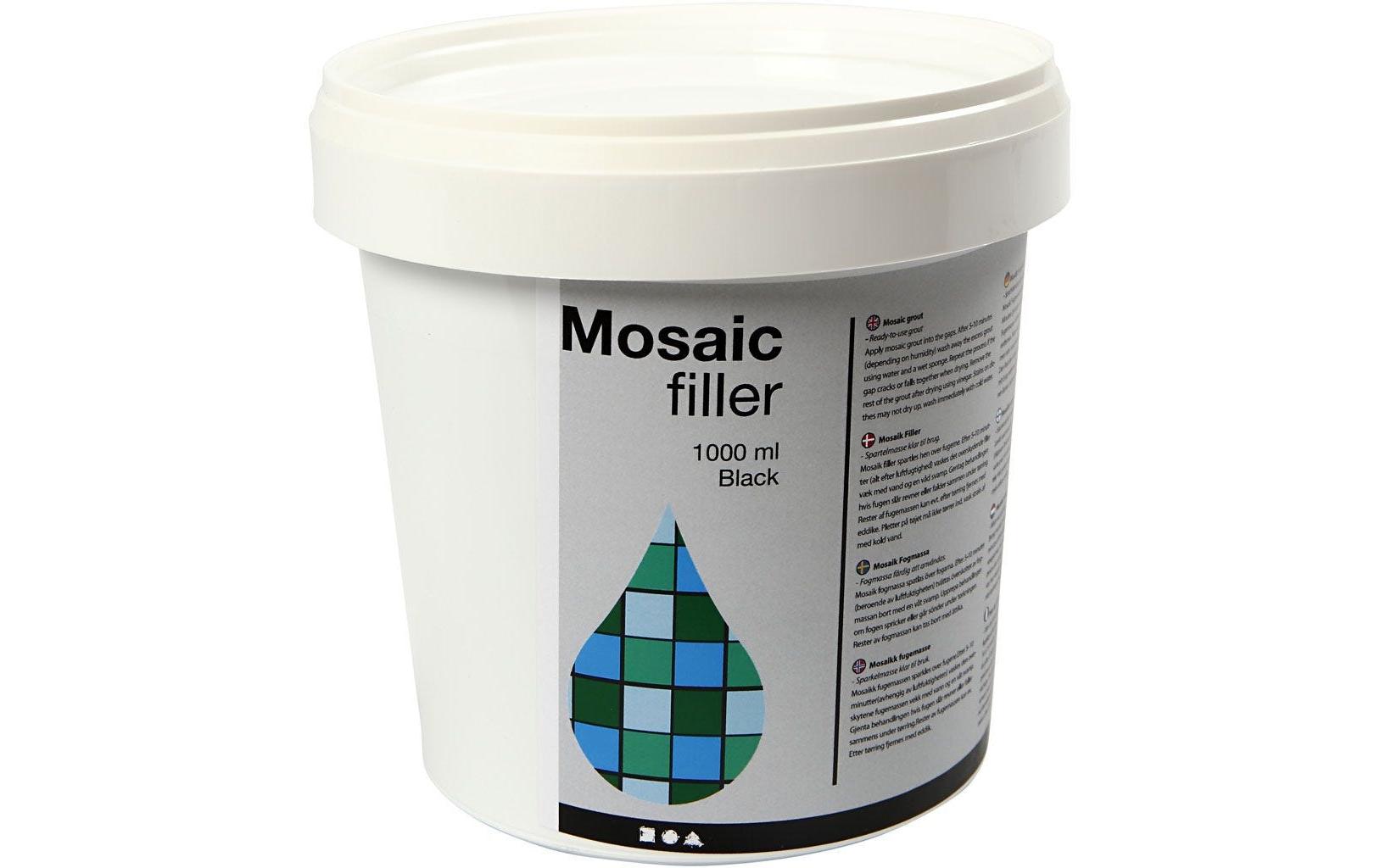 Creativ Company Fugenmasse für Mosaik 1000 ml Füller, Schwarz