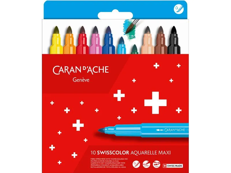 Caran d'Ache Fasermaler Swisscolor Maxi Mehrfarbig