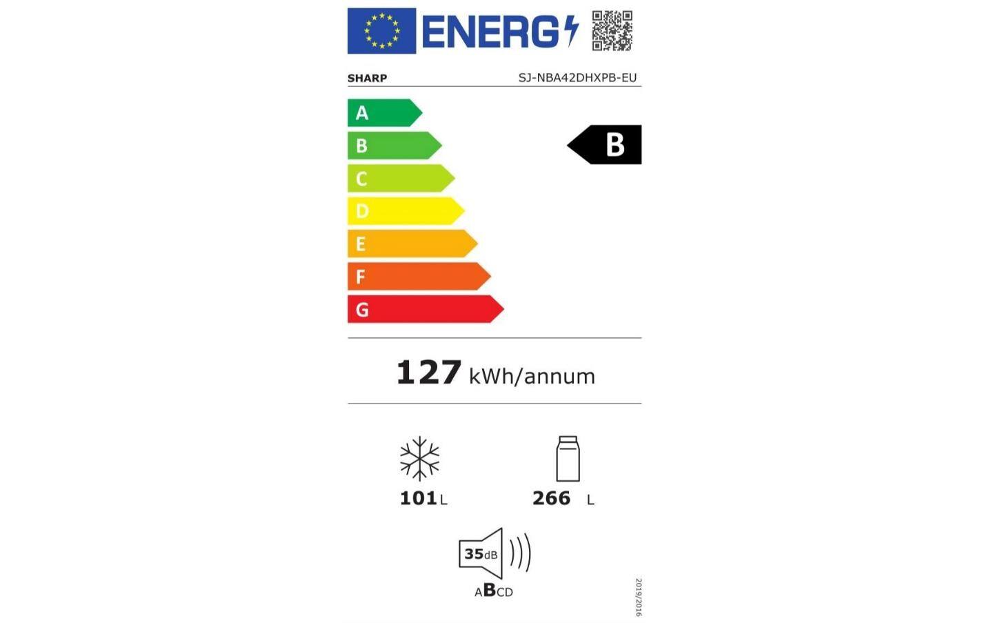 Sharp Kühl-Gefrierkombination SJ-NBA42DHXPB-EU Grau
