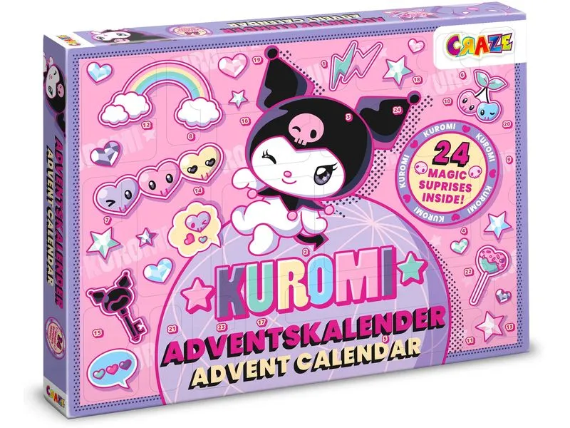 Craze CRAZE Adventskalender Kuromi mit Accessoires und Spielzeug Craze CRAZE Adventskalender Kuromi mit Accessoires und Spielzeug