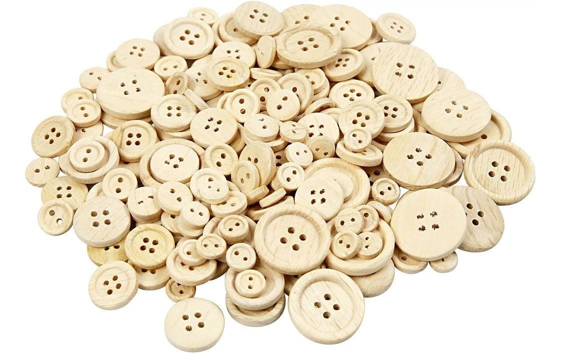 Creativ Company Knöpfe-Mix 8-23 mm, Nature, 440 Stück Creativ Company Knöpfe-Mix 8-23 mm, Nature, 440 Stück