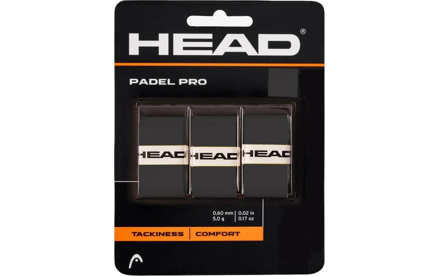HEAD Padel Grip Padel Pro 3er-Pack, Schwarz HEAD Padel Grip Padel Pro 3er-Pack, Schwarz