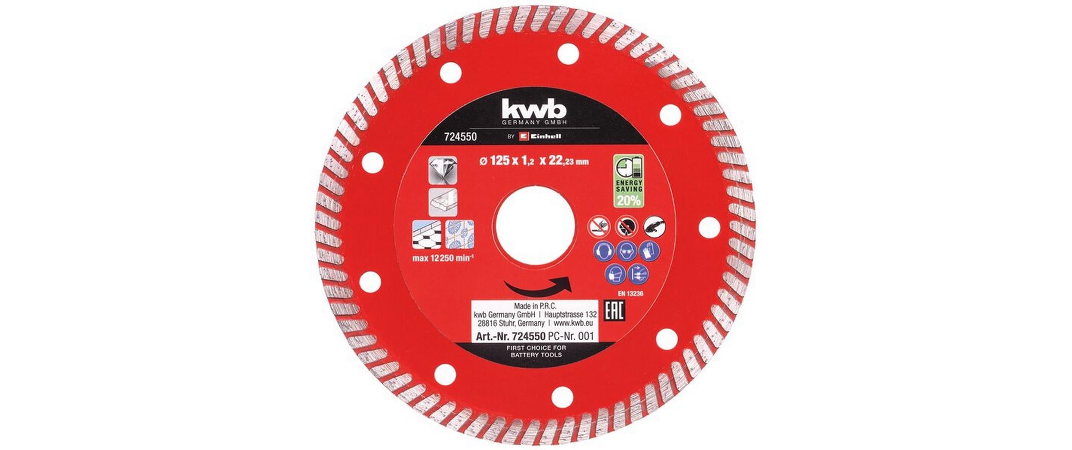 Einhell Trennscheibe Diamant dünn 125 x 1.4
