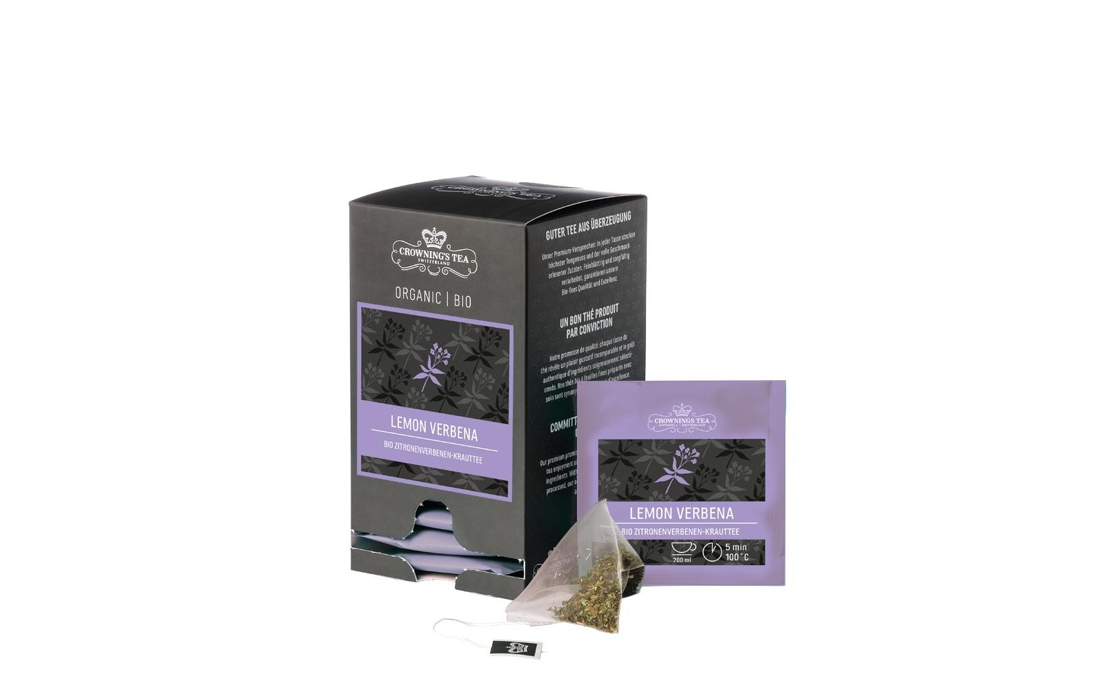 Crowning’s Tea Teebeutel Bio Lemon Verbena 15 Stück