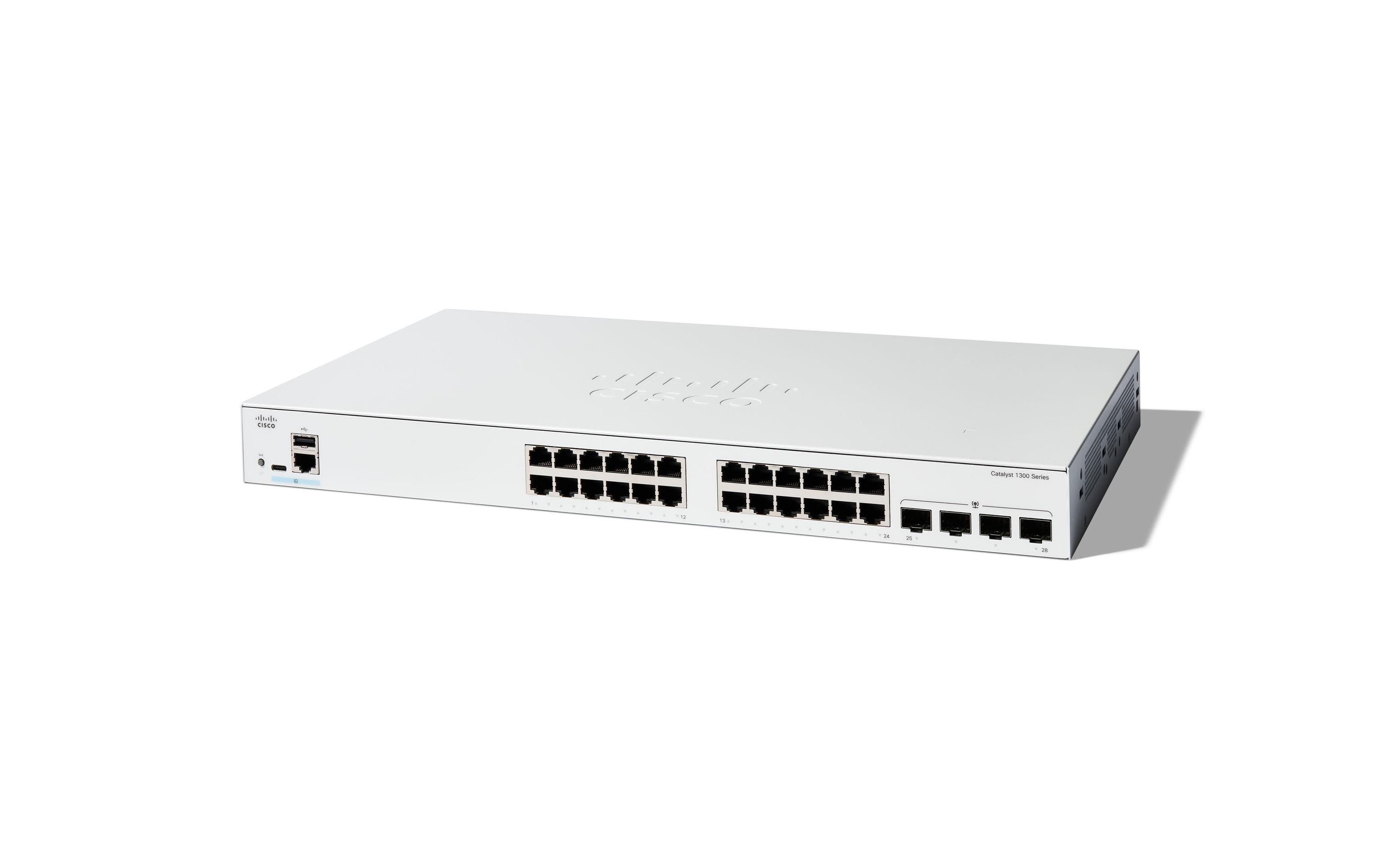 Cisco PoE+ Switch Catalyst C1300-24FP-4G 28 Port Cisco PoE+ Switch Catalyst C1300-24FP-4G 28 Port
