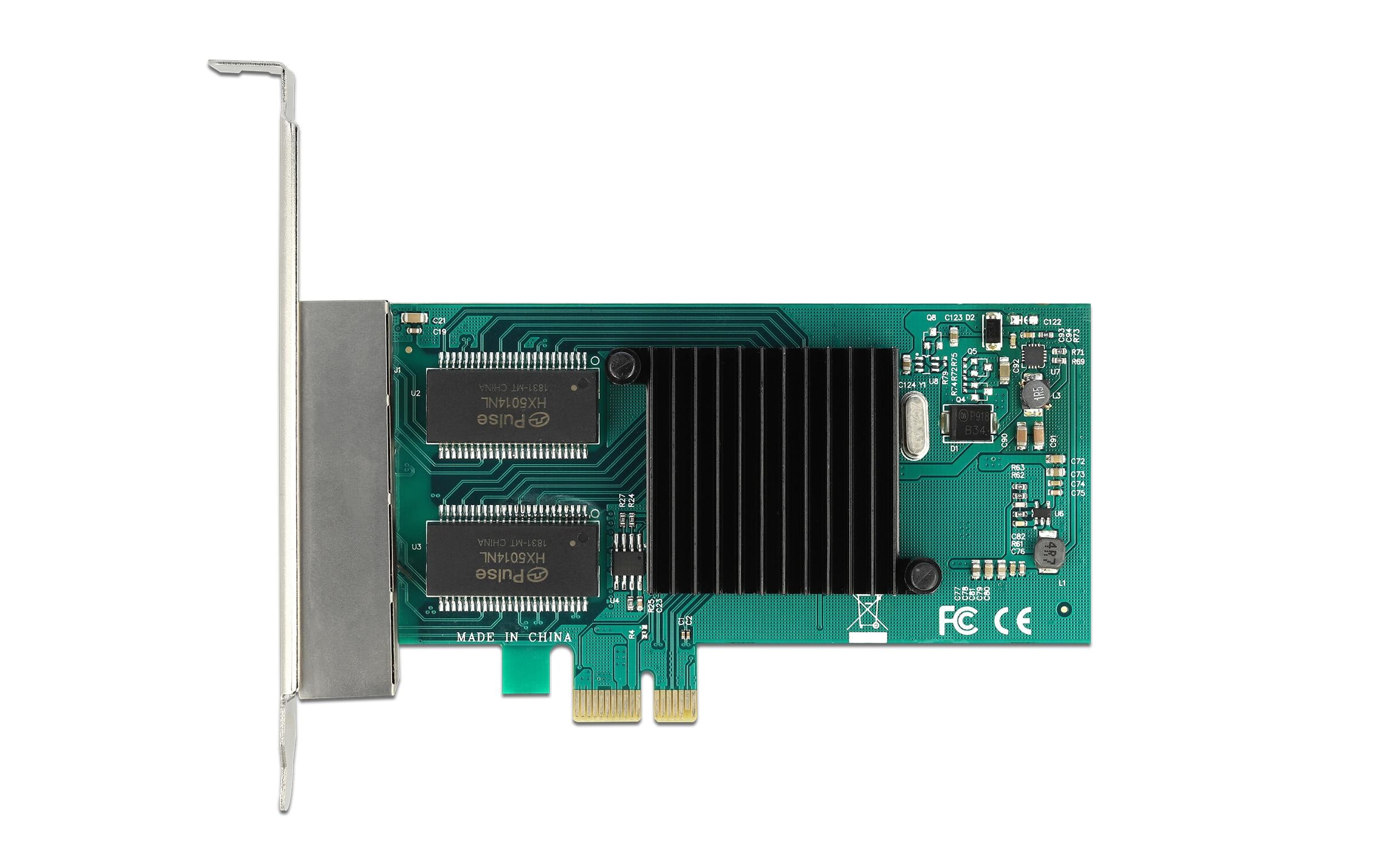 Delock Netzwerkkarte 4x 1Gbps, i350 PCI-Express x1