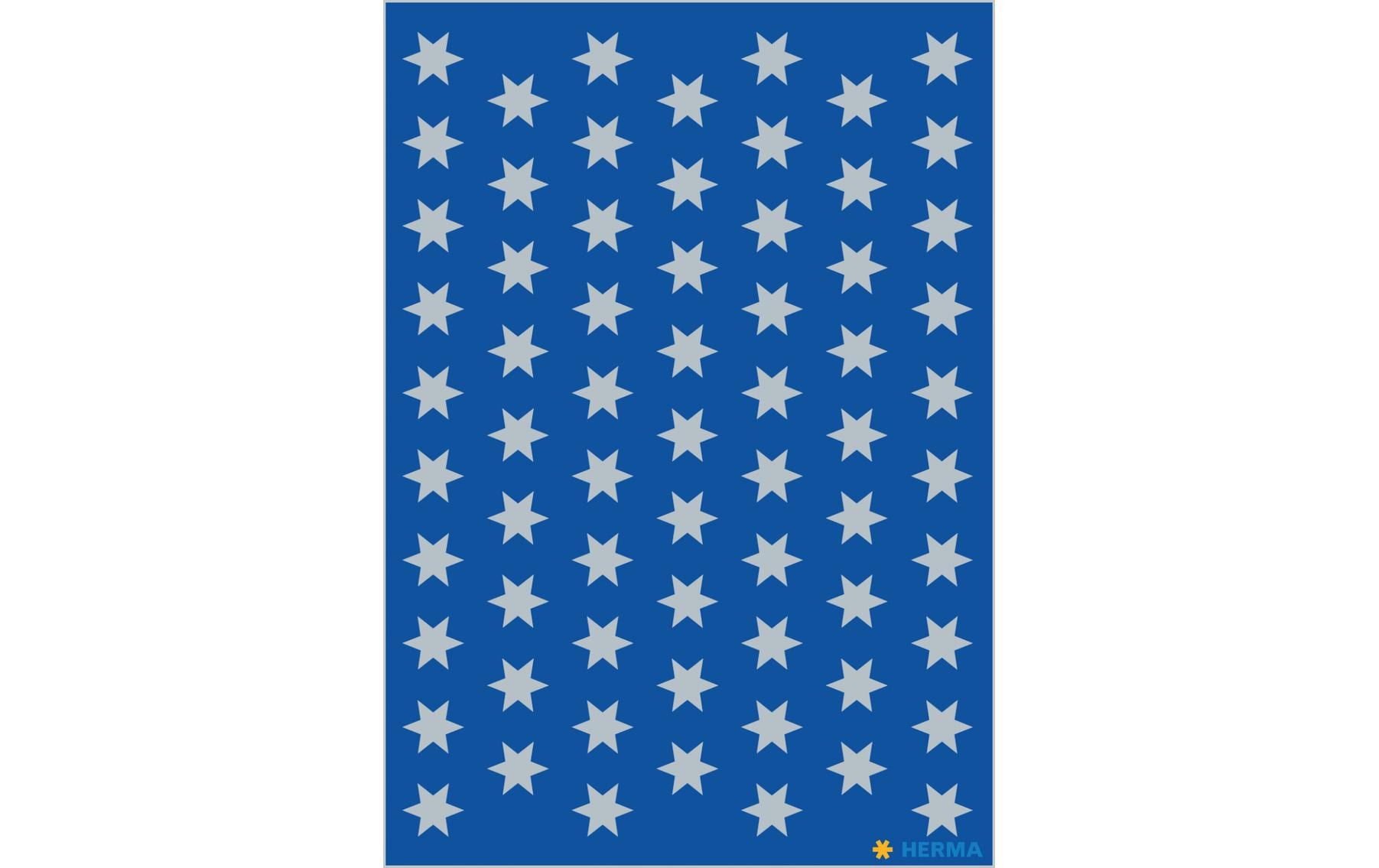 Herma Stickers Weihnachtssticker Sterne 3 Blatt, 201 Sticker, Silber