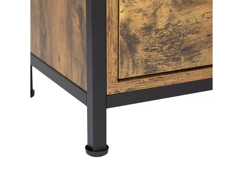 relaxdays TV-Möbel 120 x 40 cm, Braun/Schwarz 55 Zoll relaxdays TV-Möbel 120 x 40 cm, Braun/Schwarz 55 Zoll