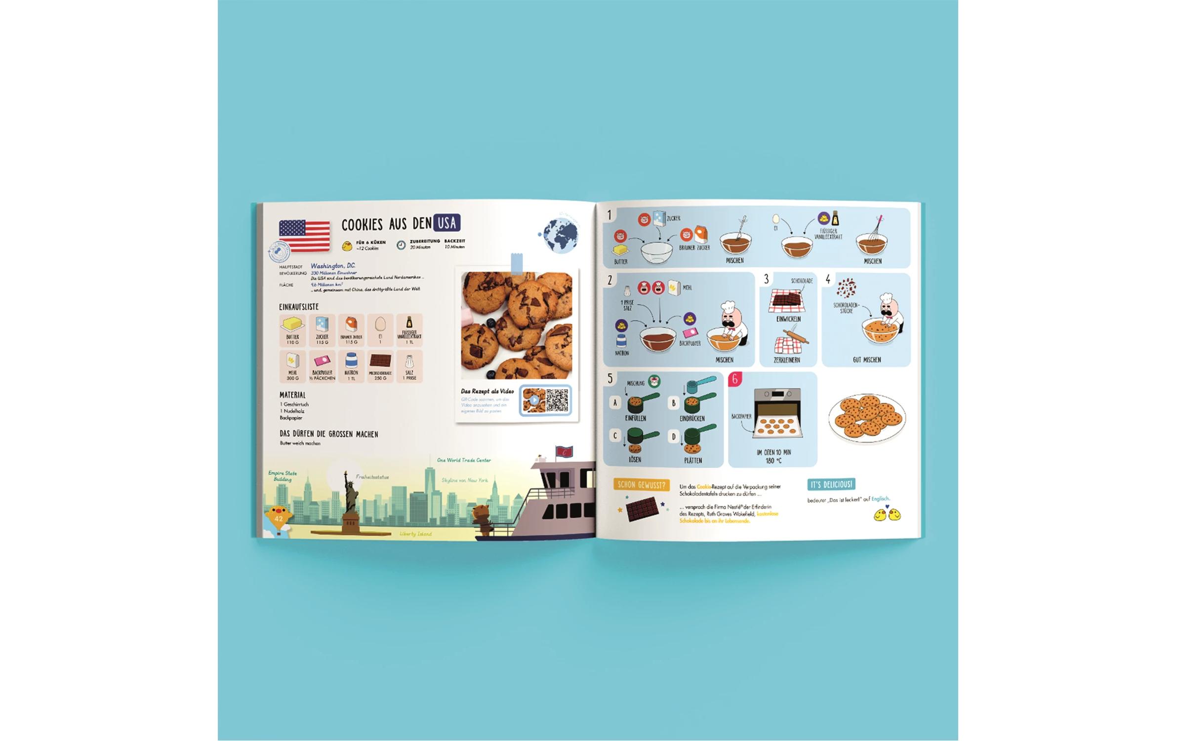 Chefclub Rezeptbuch Die grosse Weltreise 6er Set, Mehrfarbig