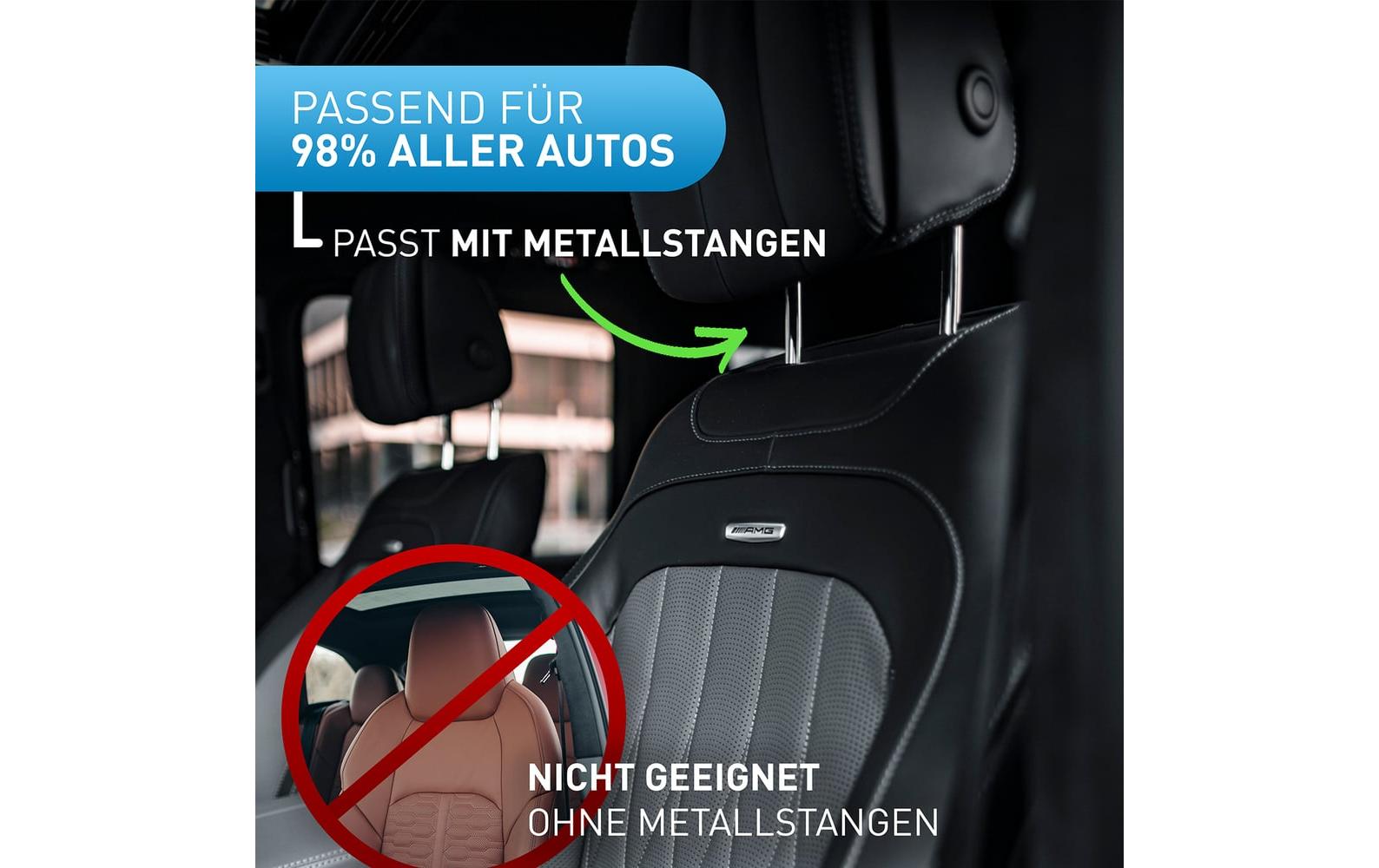 Flipline Auto-Kopfstütze, weisse Nähte