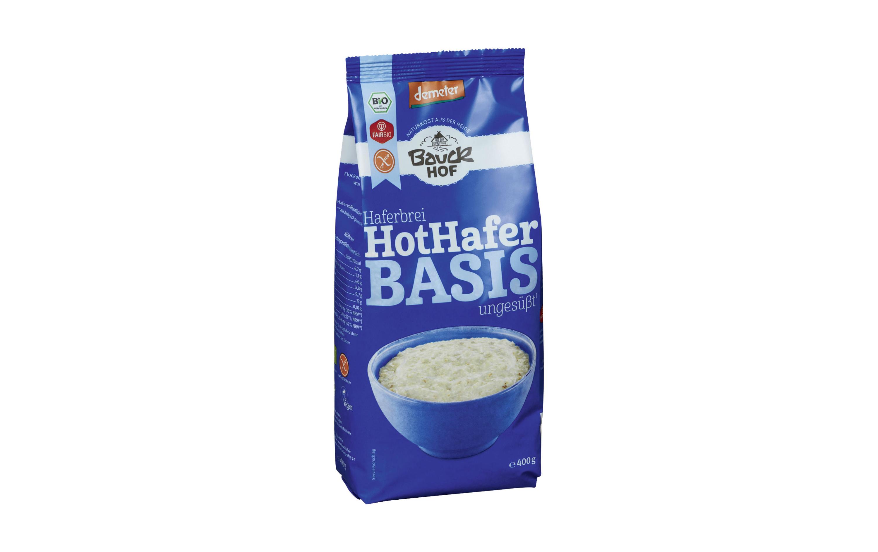 Bauck Mühle Müesli Bio Demeter Hot Hafer Basis glutenfrei 400 g