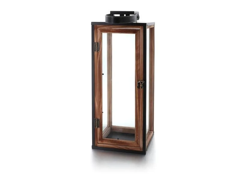 balthasar Laterne Umber 50 cm, Braun/Schwarz