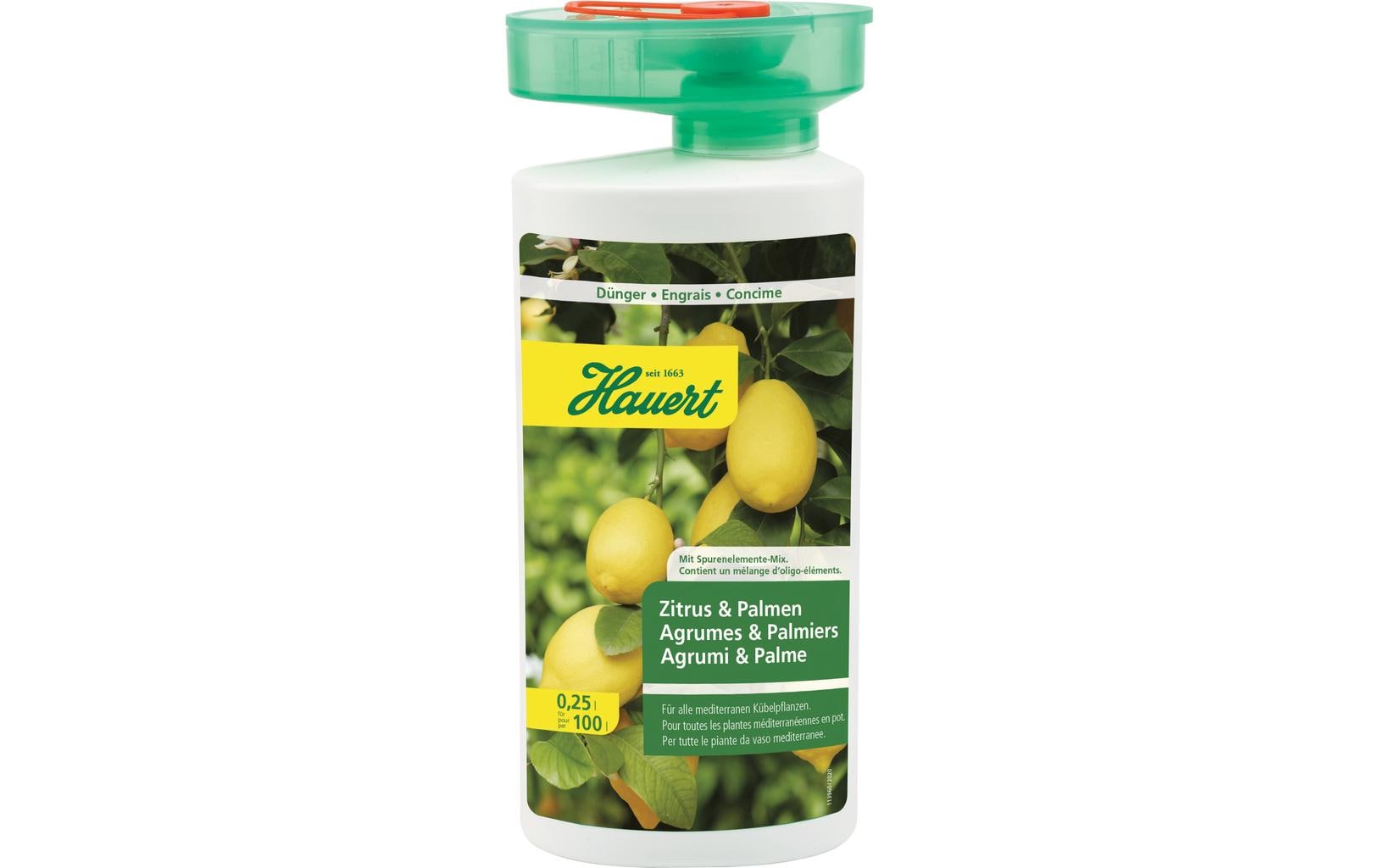 Hauert Flüssigdünger Zitrus und Palmen, 250 ml Hauert Flüssigdünger Zitrus und Palmen, 250 ml