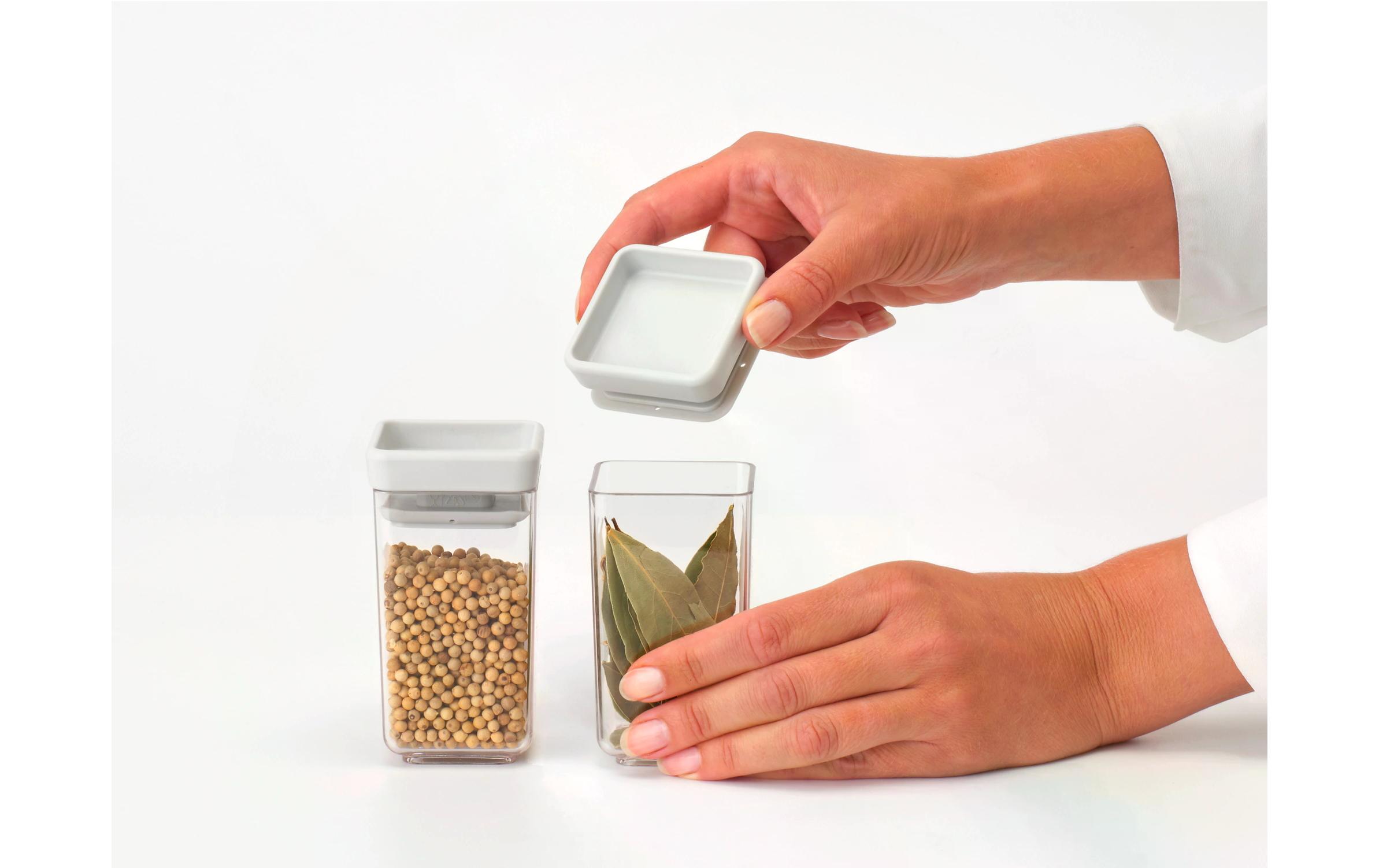 Brabantia Vorratsdose Tasty+ 0.3 l, Hellgrau/Transparent