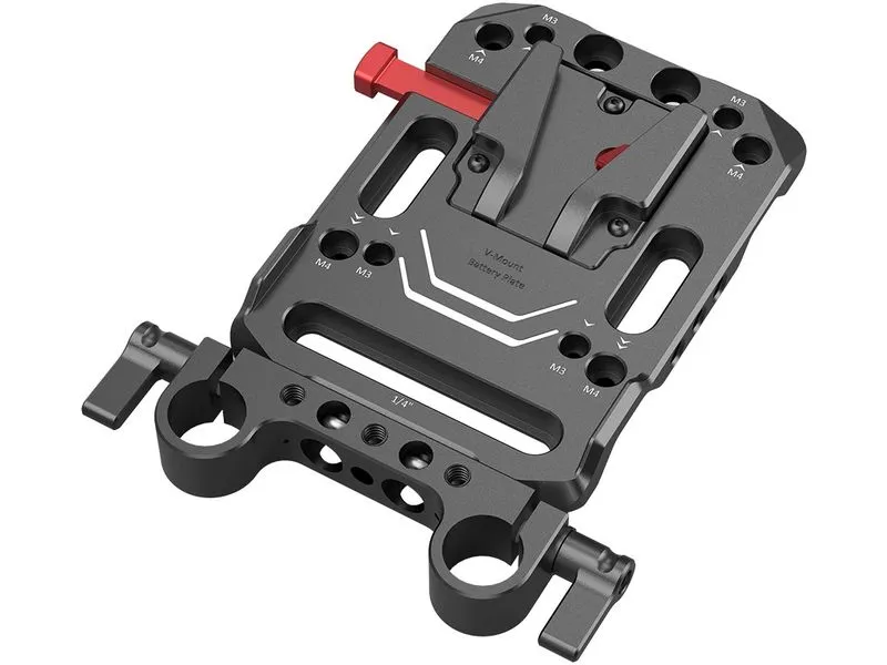 Smallrig V-Mount-Akkuplatte mit doppelter 15-mm-Stangenklemme Smallrig V-Mount-Akkuplatte mit doppelter 15-mm-Stangenklemme