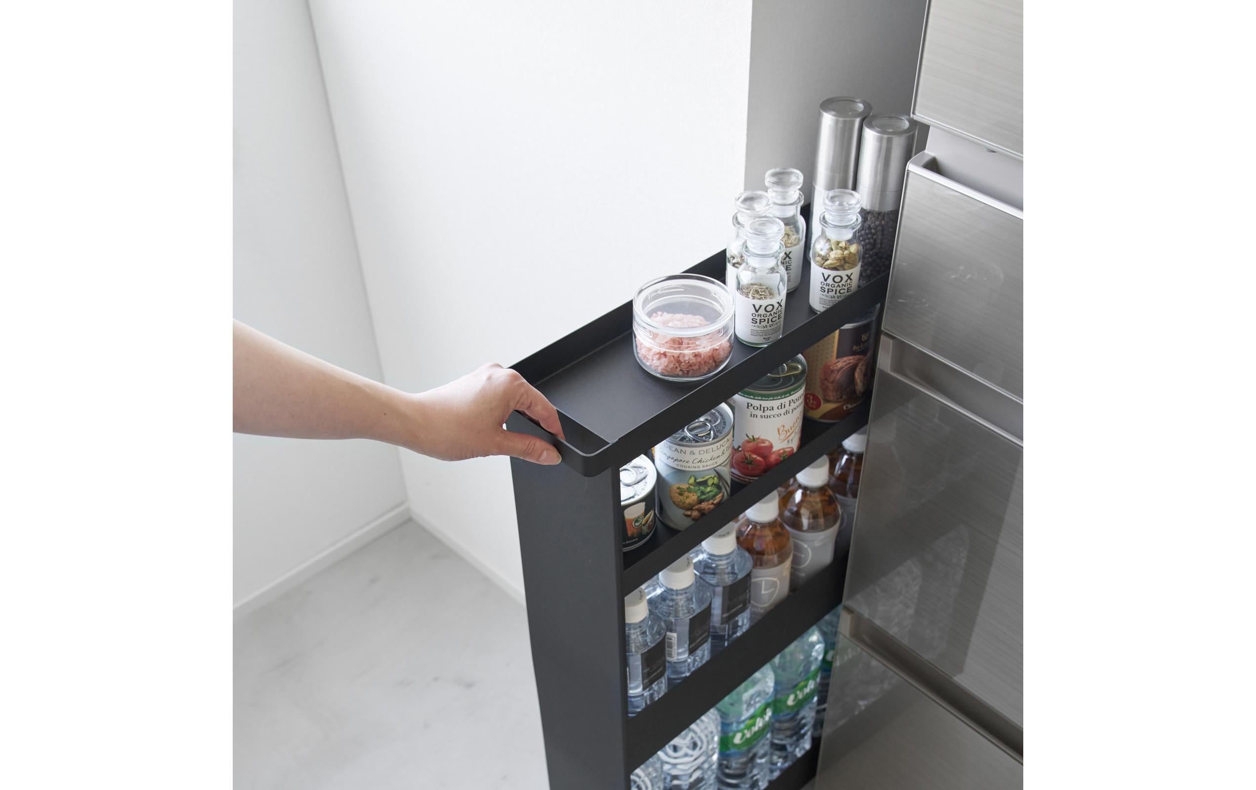 Yamazaki Küchenwagen Tower 48 x 80.5 cm, Schwarz