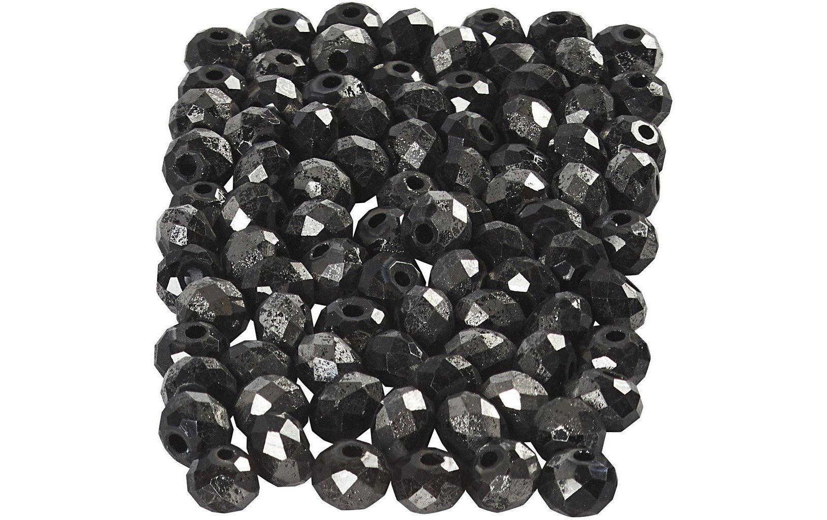 Creativ Company Glasschliffperlen 3 mm x 4 mm Schwarz