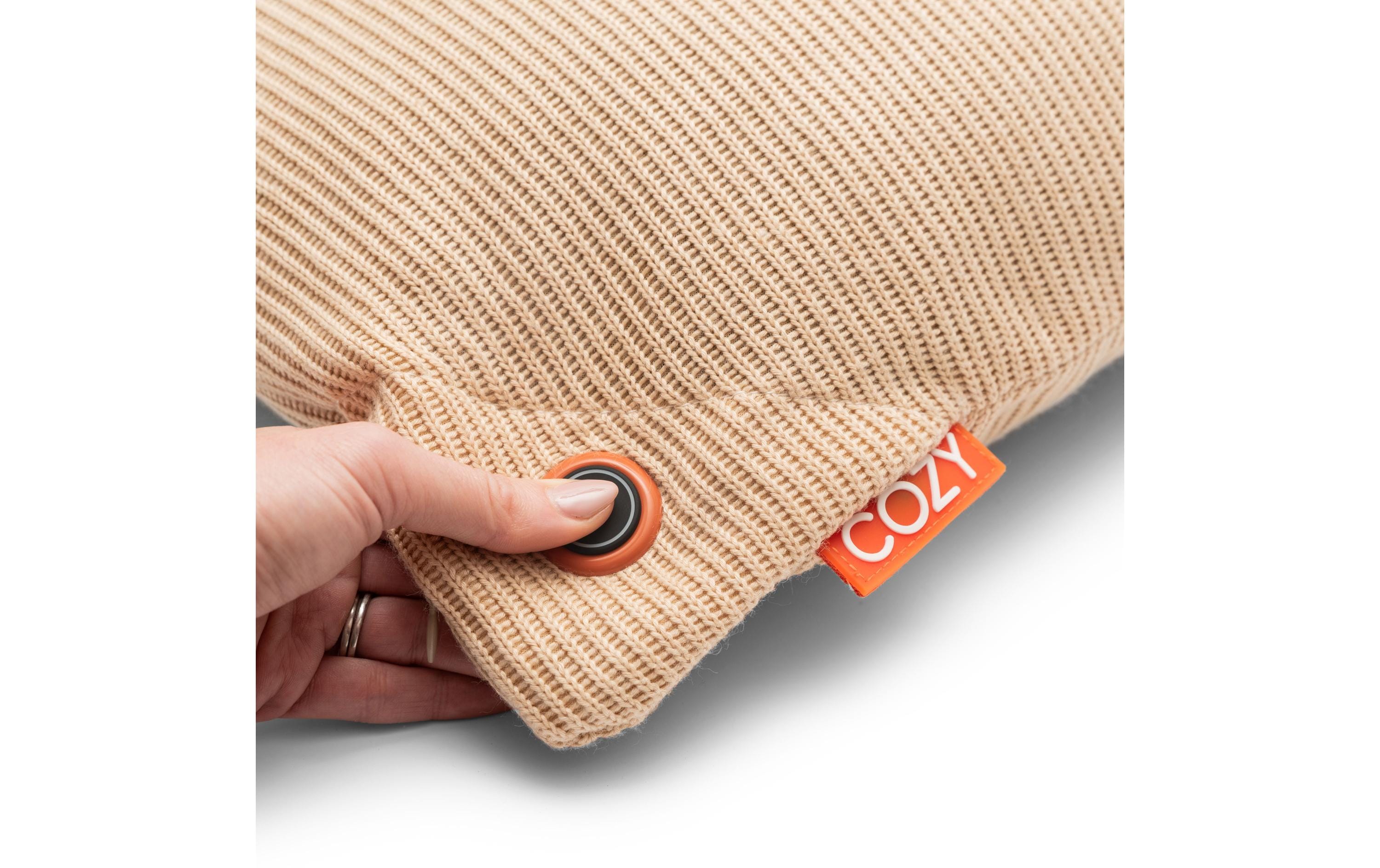 Bodi-Tek Heizkissen Cozy Una Strick Akkubetrieb, Hellbraun