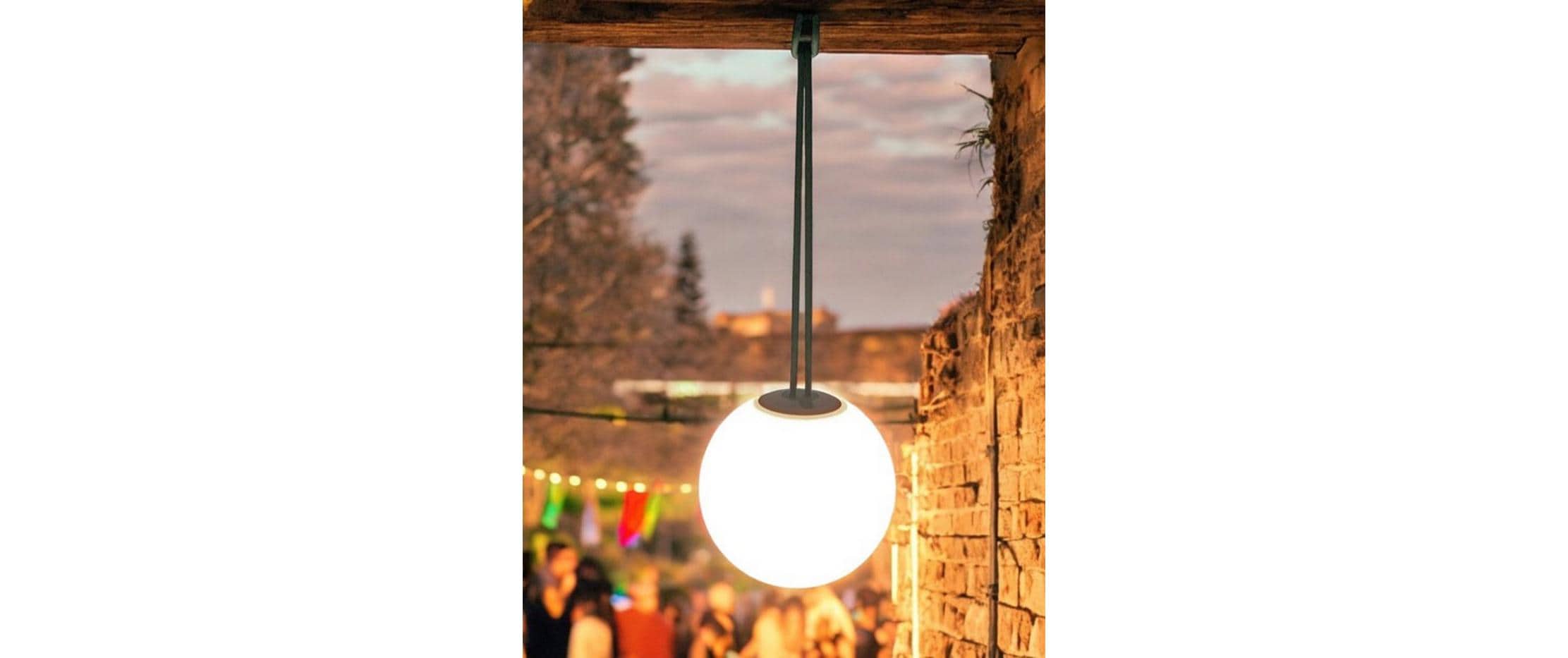 Dameco LED Hängelampe Outdoor weiss D20 cm, 3000 Kelvin, 80 lm, 4W