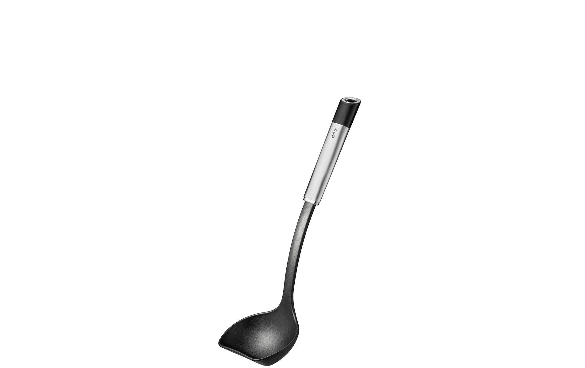 GEFU Schöpflöffel Primeline 33.5 cm, Schwarz/Silber