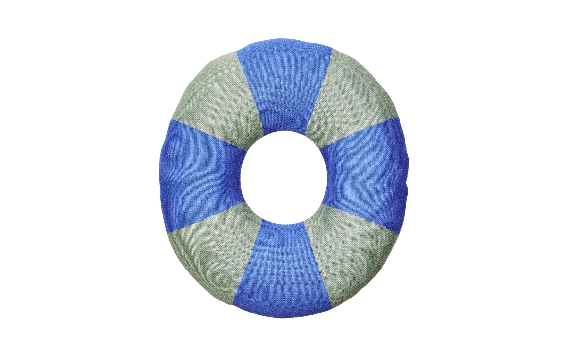 Chic Mic Gestricktes Baumwollkissen Donut 50 x 50 cm, Blueberry