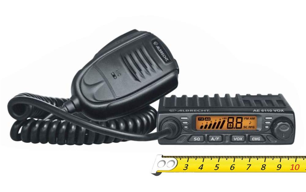 Albrecht CB Funkgerät AE 6110 VOX mit Zigarettenanzünder-Stecker