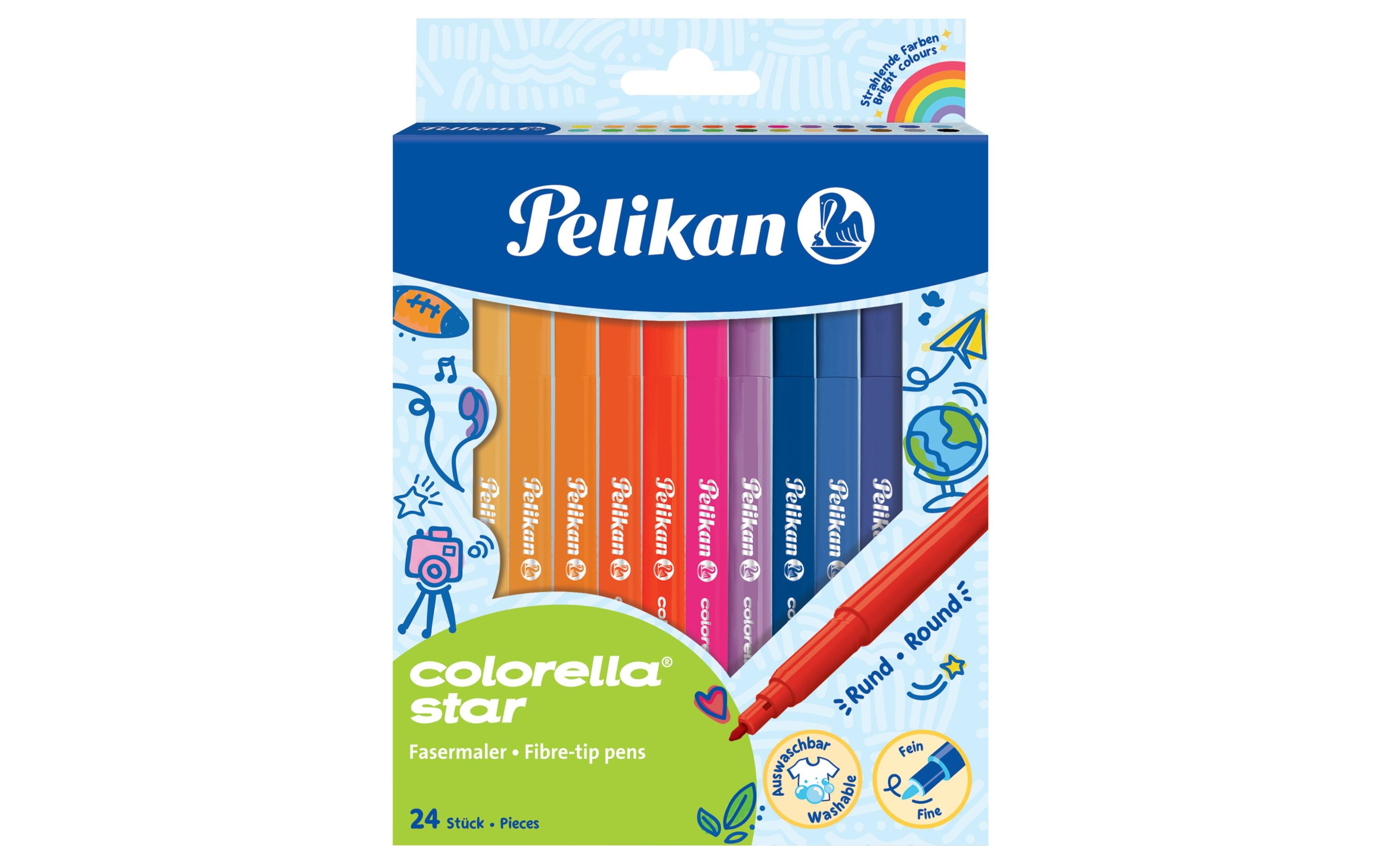 Pelikan Fasermaler Colorella Star C302 24 Farben, Hängefaltschachtel