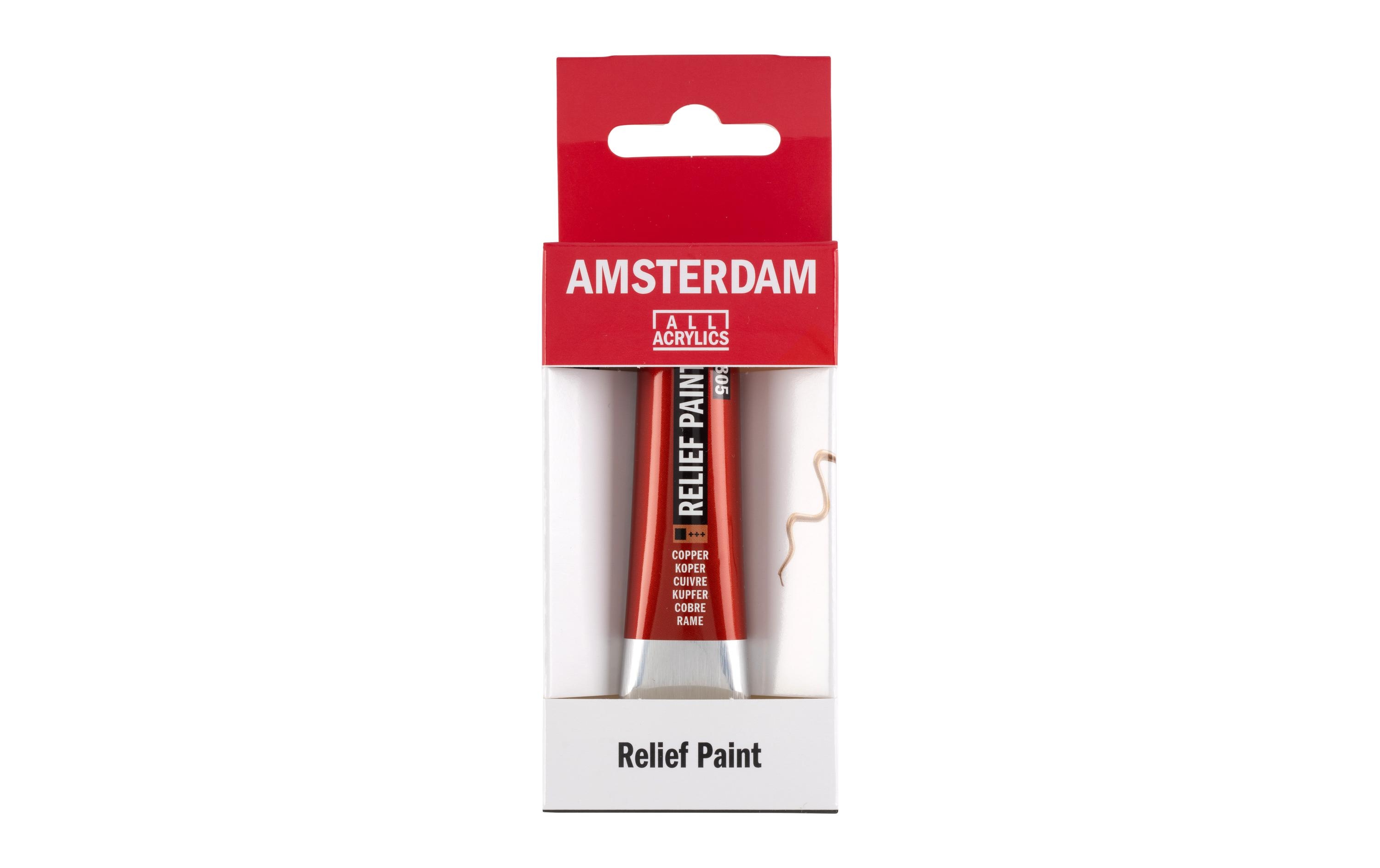 Amsterdam Acrylfarbe Reliefpaint 805 Kupfer deckend, 20 ml Amsterdam Acrylfarbe Reliefpaint 805 Kupfer deckend, 20 ml