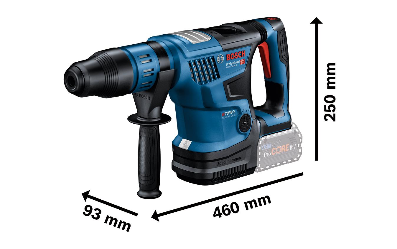 Bosch Professional Akku-Bohrhammer GBH 18V-36 C Biturbo 2 x 8.0Ah ProCORE