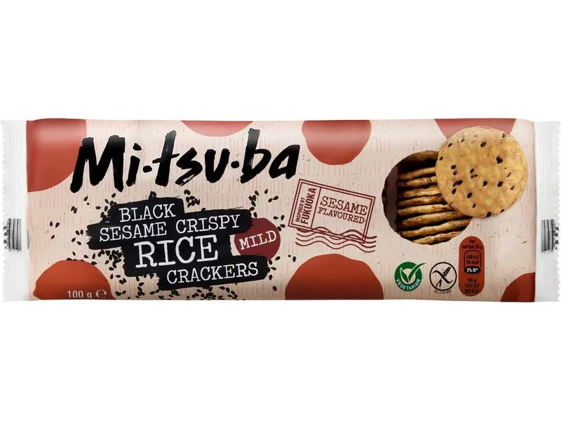 Mitsuba Reiscracker – black Sesame 100 g Mitsuba Reiscracker – black Sesame 100 g