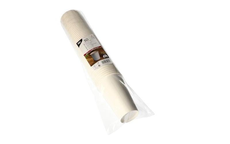 Papstar Einweg-Kaffeebecher Pappe 300 ml 50 Stück, Weiss