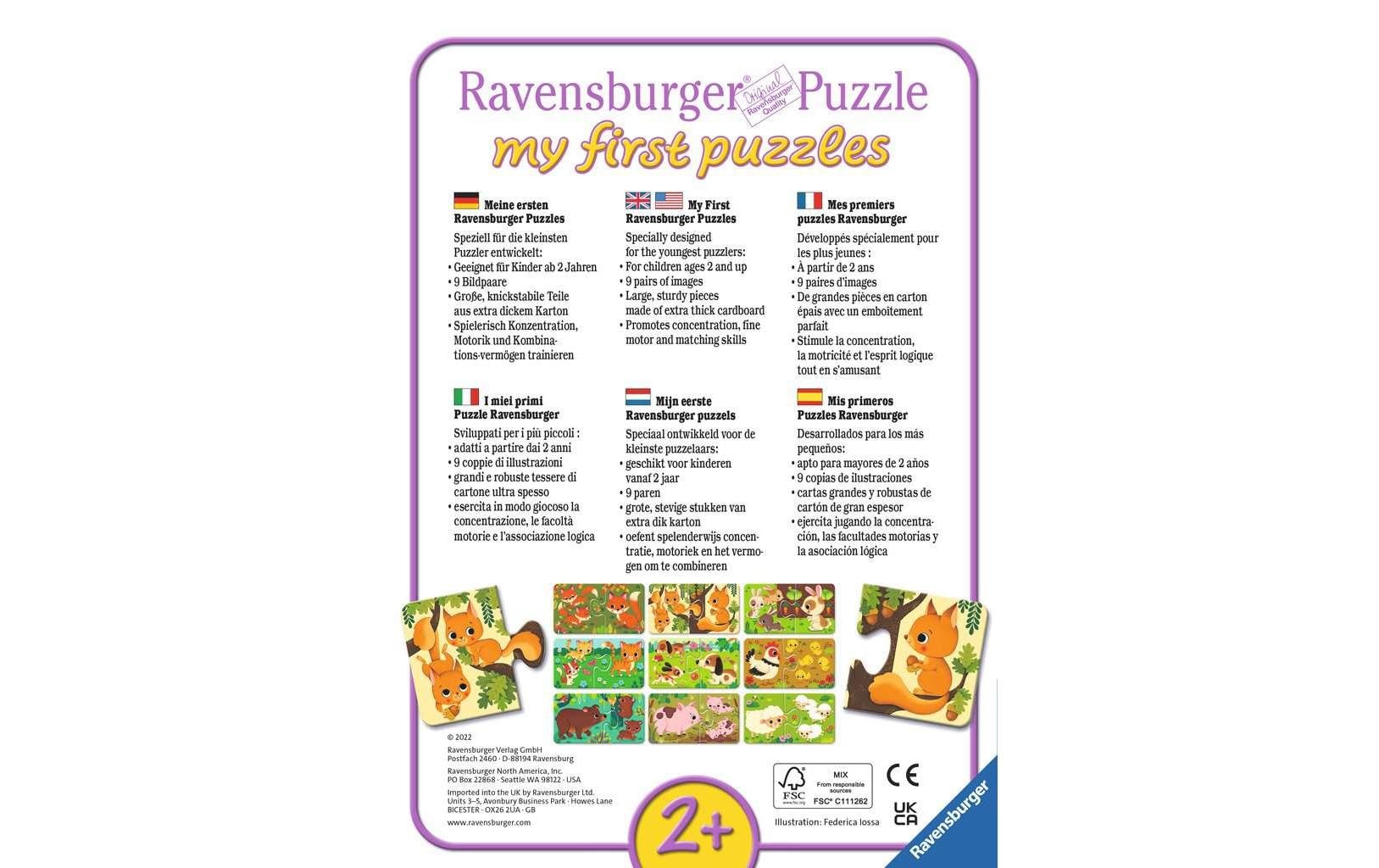 Ravensburger Kleinkinder Puzzle my first puzzles Tiere und ihre Kinder Ravensburger Kleinkinder Puzzle my first puzzles Tiere und ihre Kinder