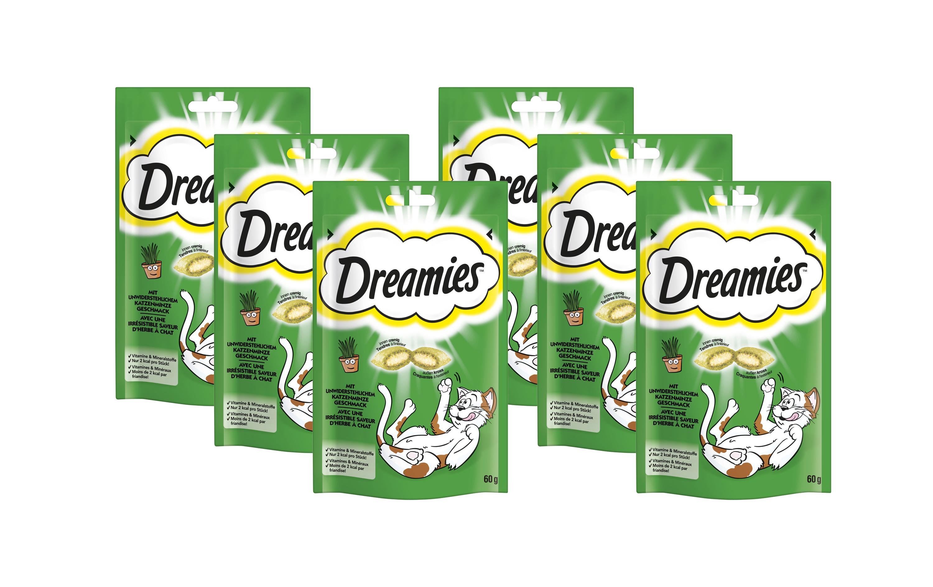 Dreamies Katzen-Snack mit Katzenminze Geschmack, 6 x 60 g Dreamies Katzen-Snack mit Katzenminze Geschmack, 6 x 60 g