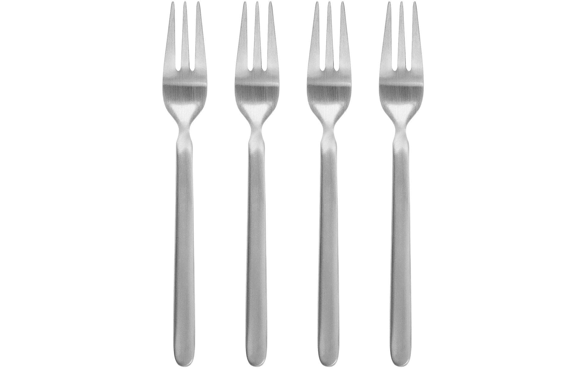 Blomus Kuchengabel Stella 4 Stück, Silber