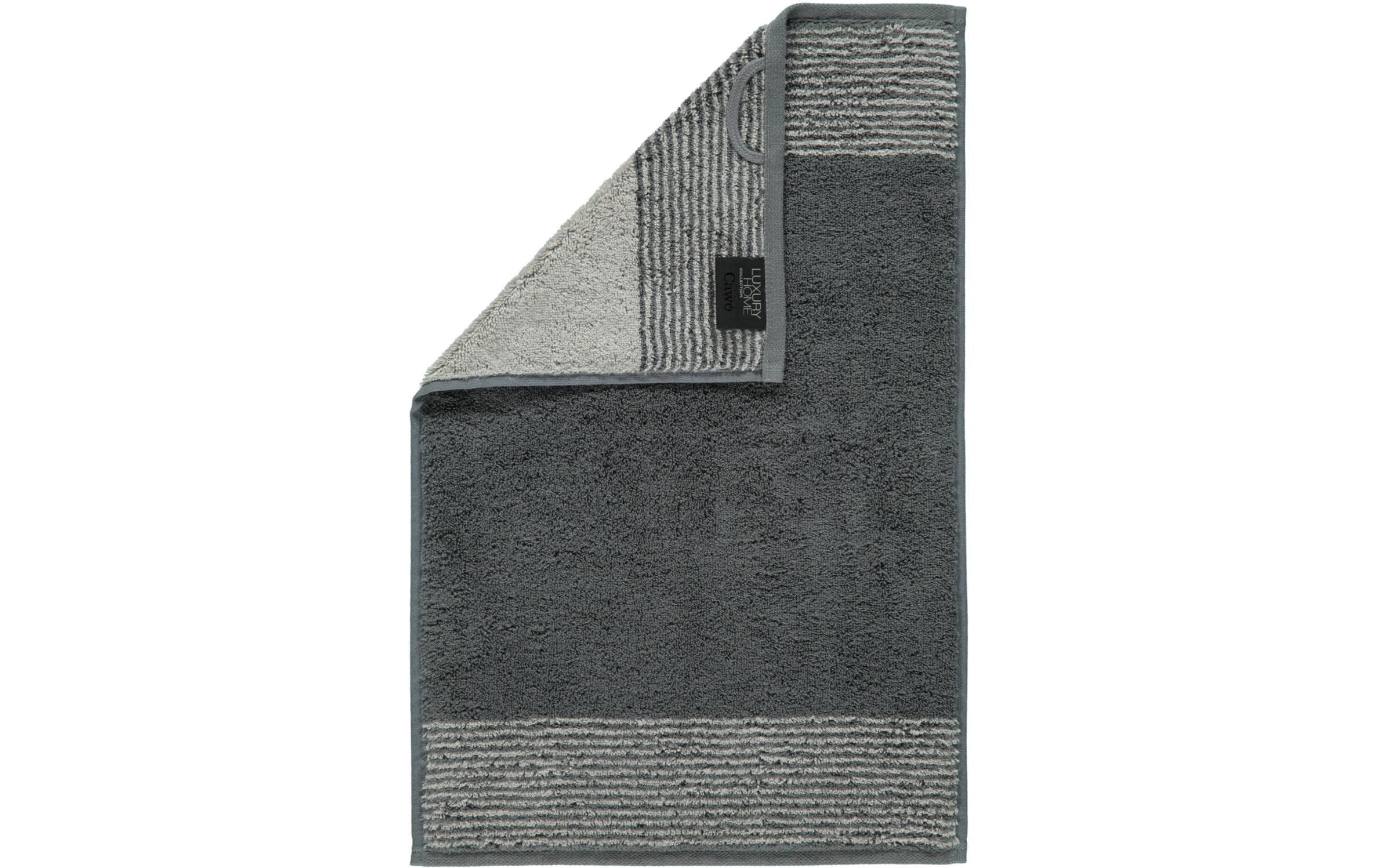 Cawö Gästetuch Two Tone 30 x 50 cm, Schiefer
