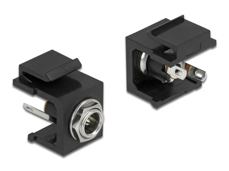 Delock Keystone-Modul DC 5.5 x 2.1 mm Buchse schwarz Delock Keystone-Modul DC 5.5 x 2.1 mm Buchse schwarz