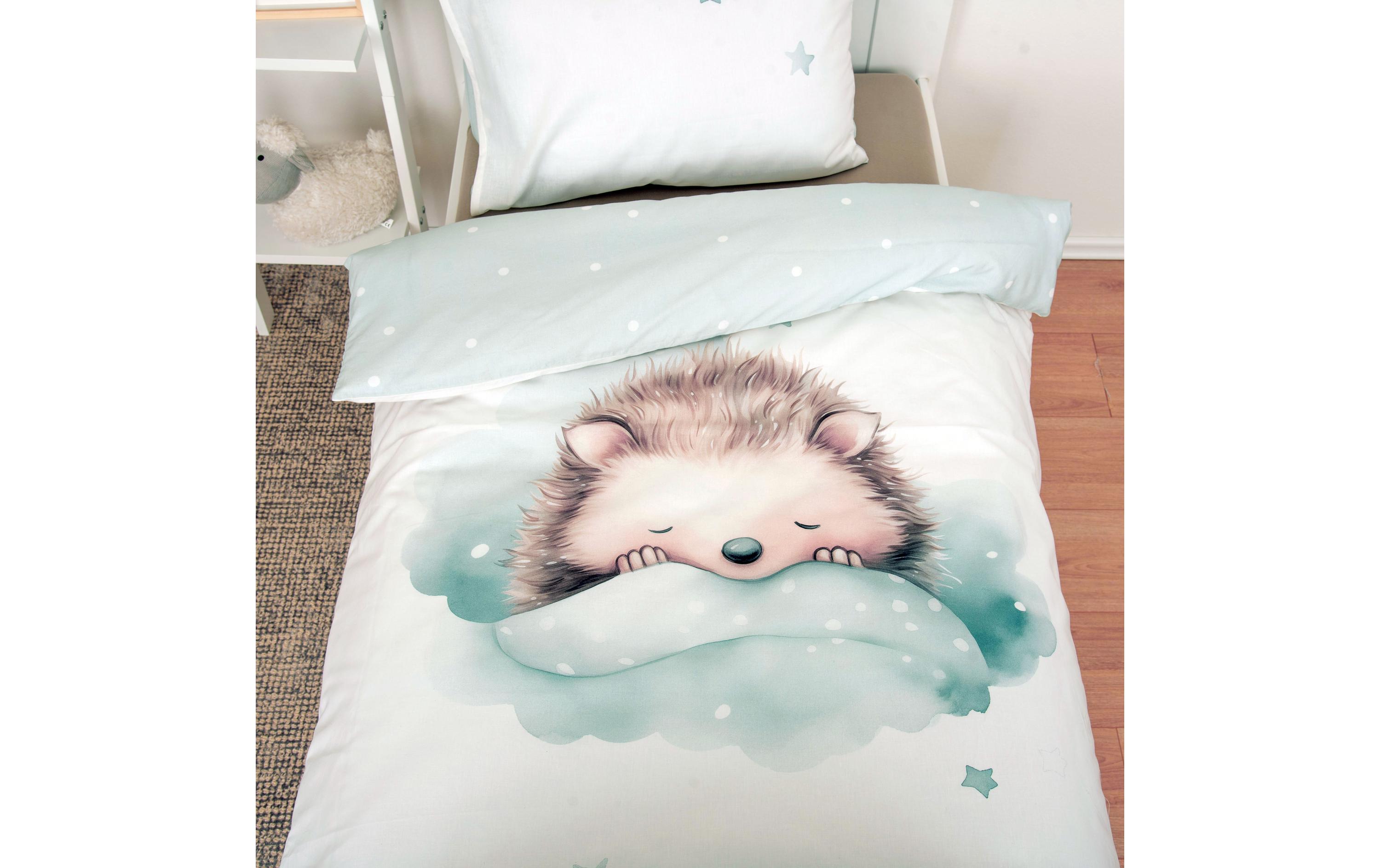 Herding Kinder Bettwäschegarnitur Kleiner Igel, 40/60+100/135 cm