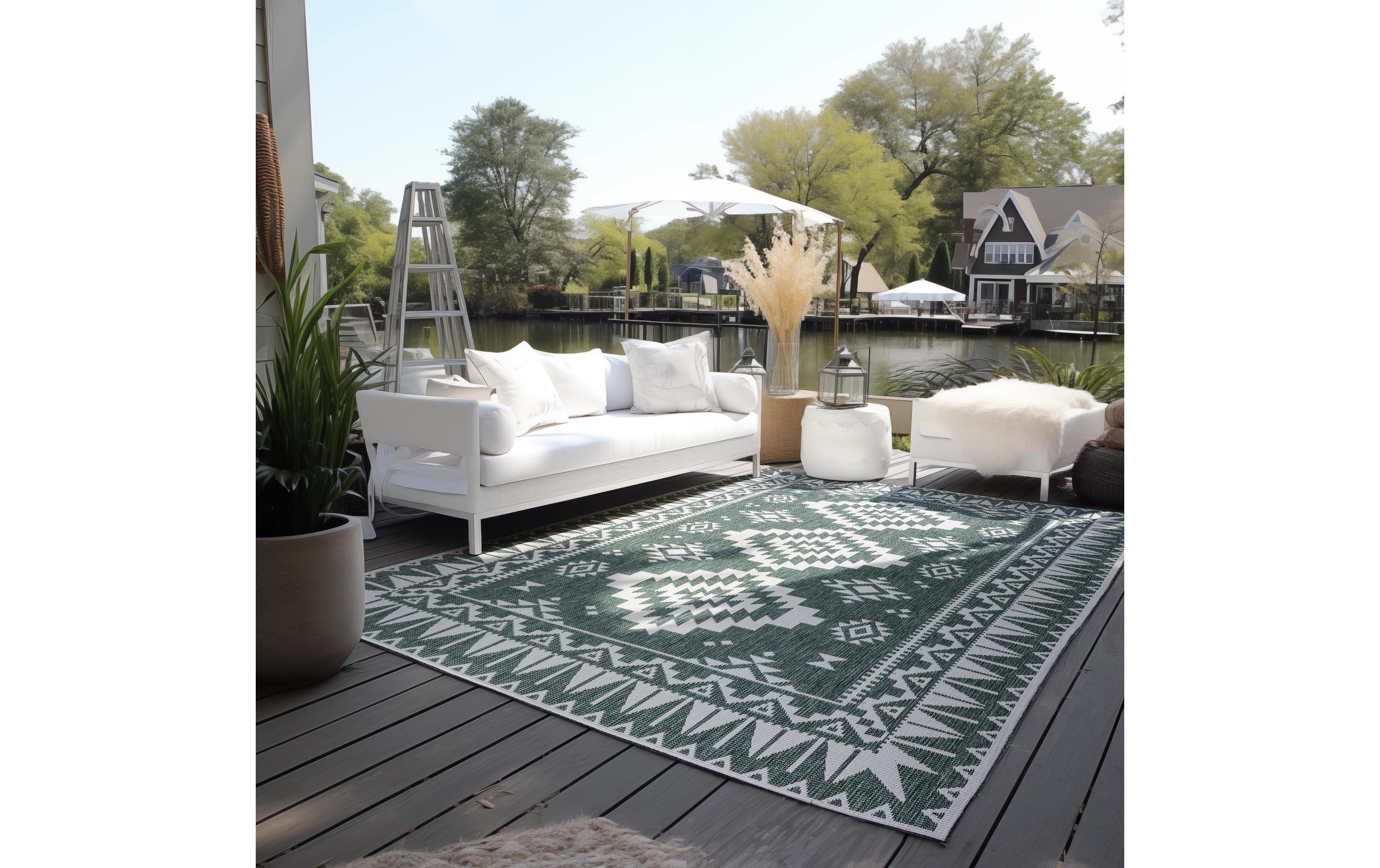 Elle Decoration Teppich Dynamic 120 x 170 cm, Green