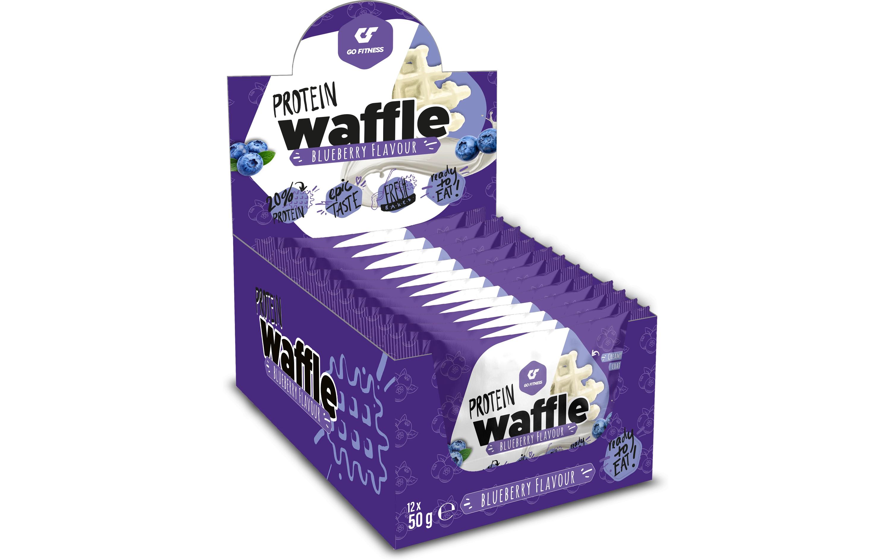 Go Fitness Riegel Nutrition Protein Waffle Blueberry 12 x 50 g