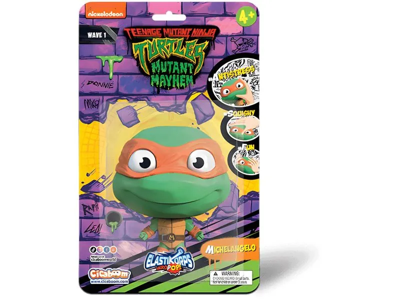 Elastikorps HeroPop Teenage Mutant Ninja Turtles: Michelangelo 10 cm Elastikorps HeroPop Teenage Mutant Ninja Turtles: Michelangelo 10 cm