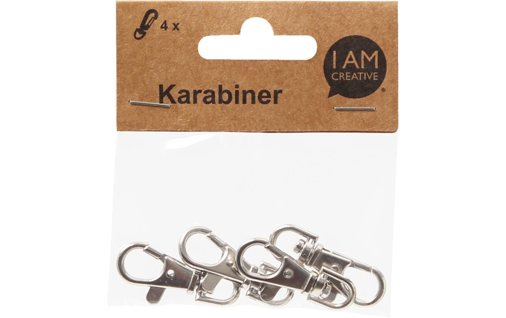 lalana Anhänger mit Karabiner 38 x 15 mm, 4 Stück