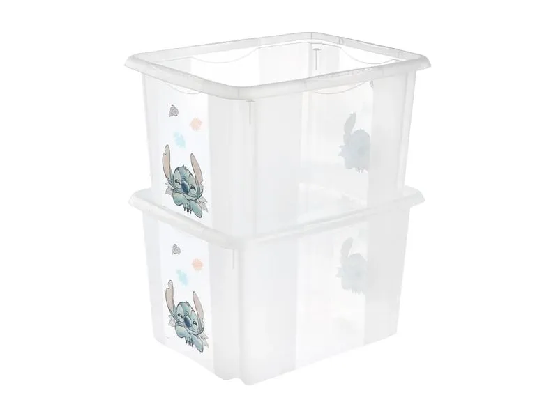 keeeper Karolina Stitch Aufbewahrungsbox Kunststoff 30 L Transparent