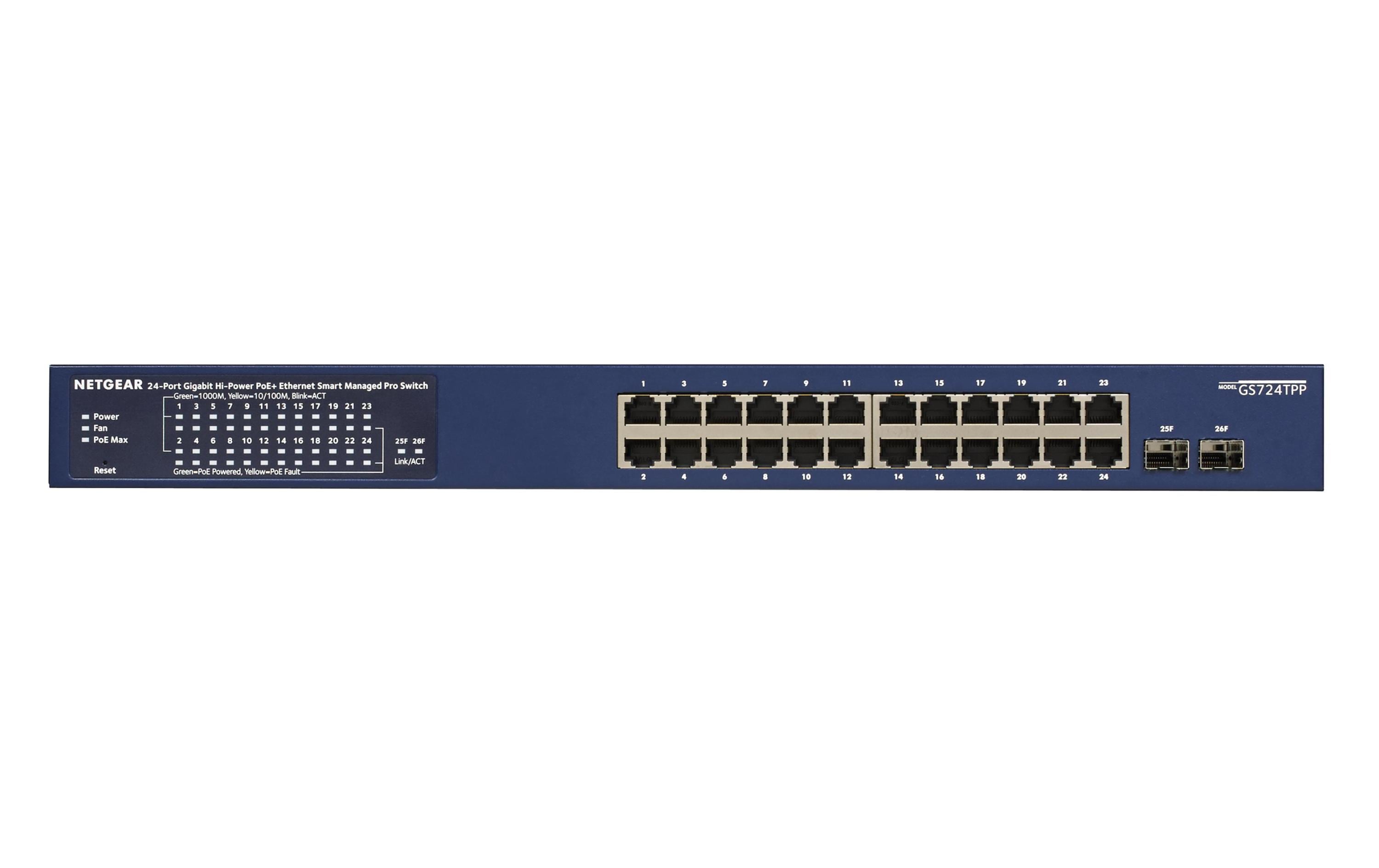 Netgear PoE+ Switch GS724TPPv3 26 Port Netgear PoE+ Switch GS724TPPv3 26 Port