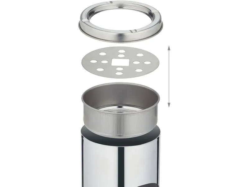 relaxdays Standascher aus Edelstahl Silber relaxdays Standascher aus Edelstahl Silber