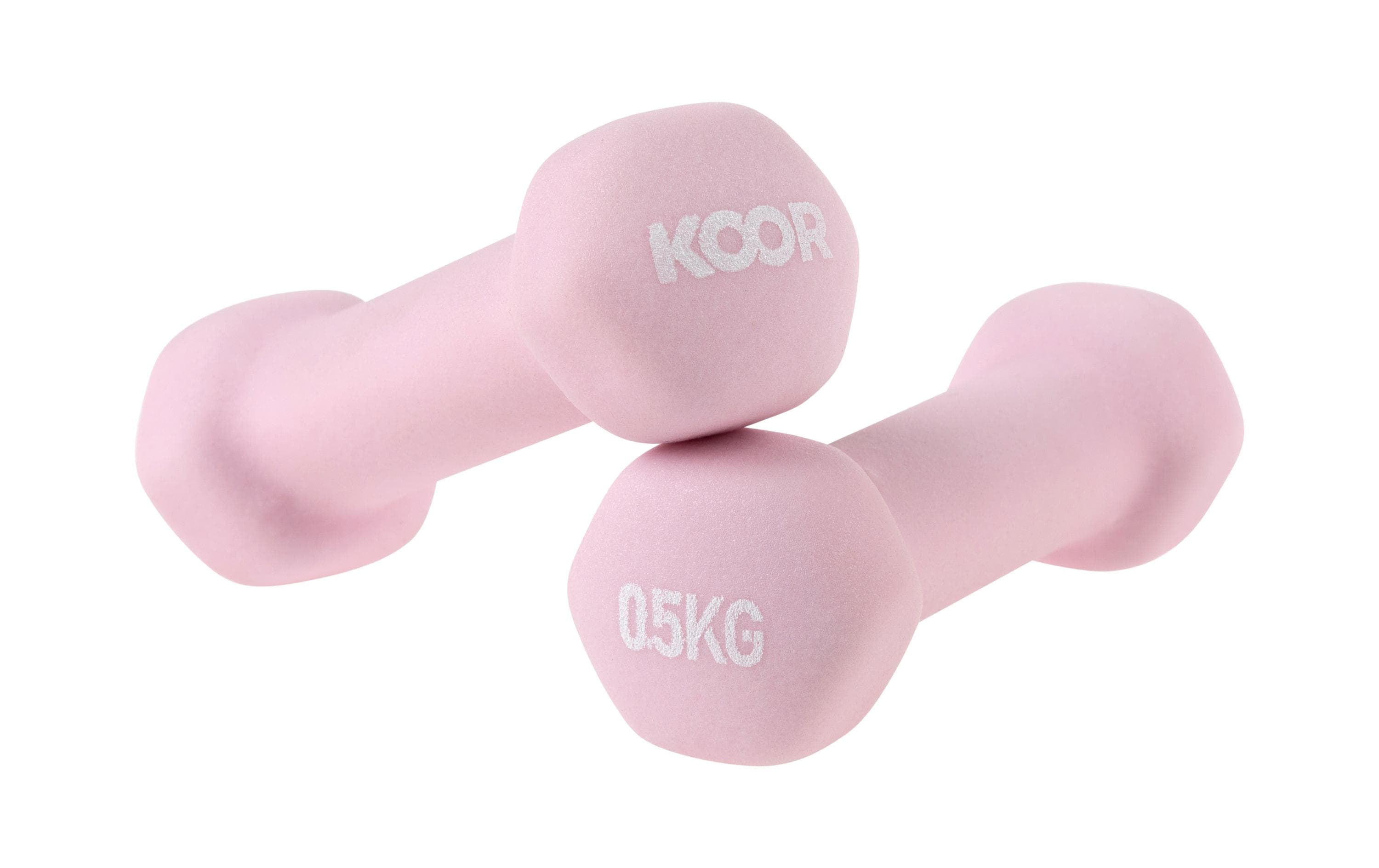 KOOR Kurzhantel-Set 0.5 kg, Rosa