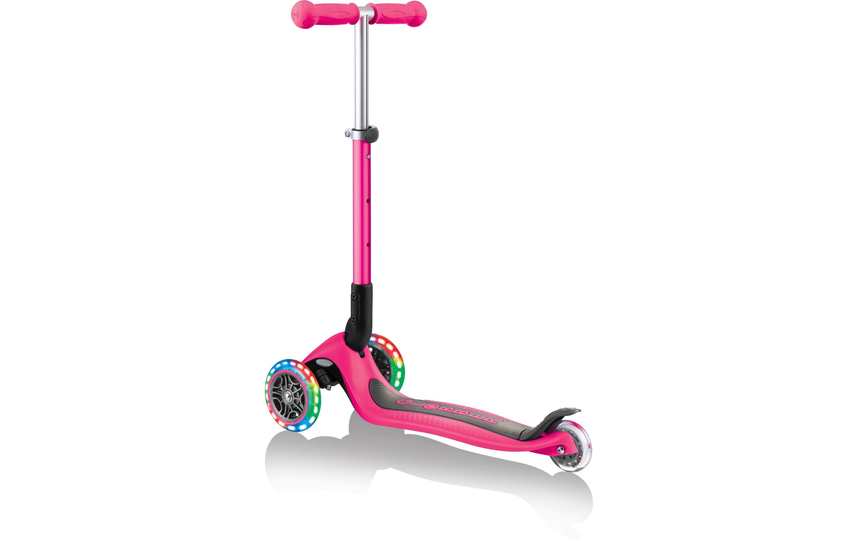 GLOBBER Scooter Junior Foldable Lights Mini Pink