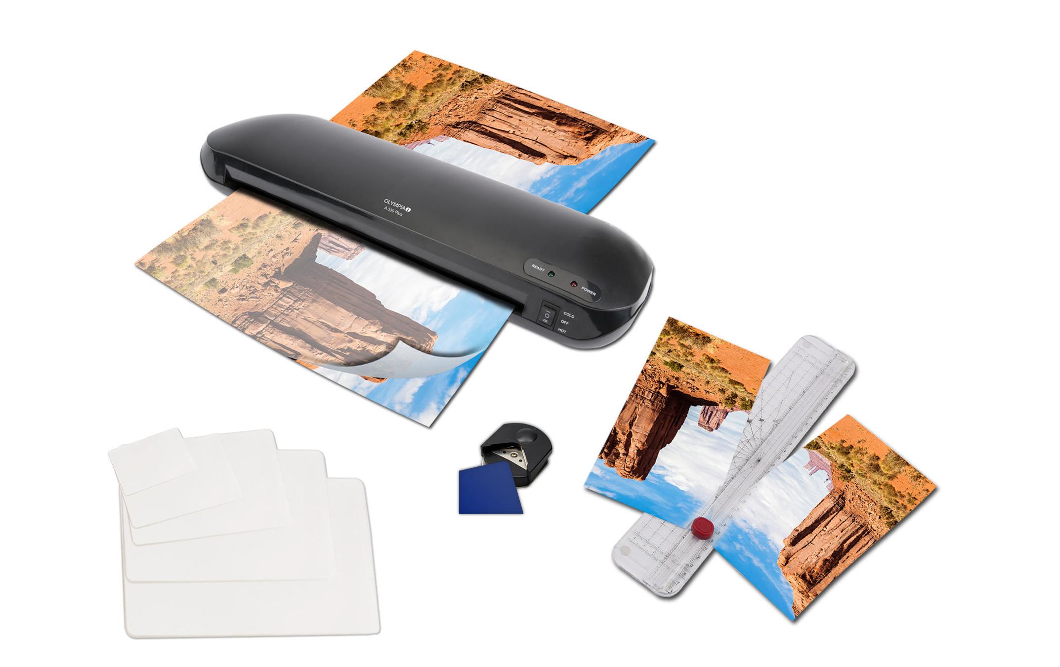 Olympia Set A330Plus Laminator/Schneidelineal/Runder/Folien