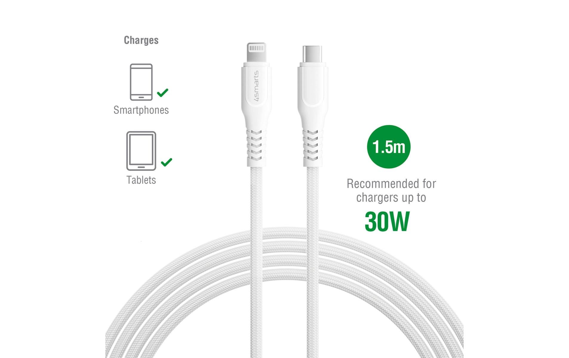 4smarts USB 2.0-Kabel RapidCord PD 30W USB C - Lightning 1.5 m